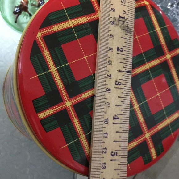 Vintage plaid tartan tins canisters set - Picture 4 of 11